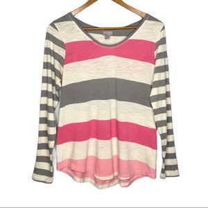 J. Jill Striped Long Sleeve Shirt